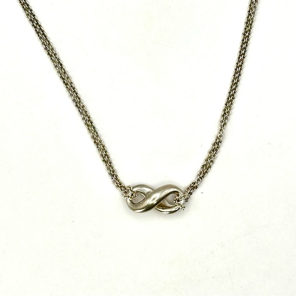 Tiffany & Co Sterling Silver Infinity Pendant Necklace - Picture 3 of 7